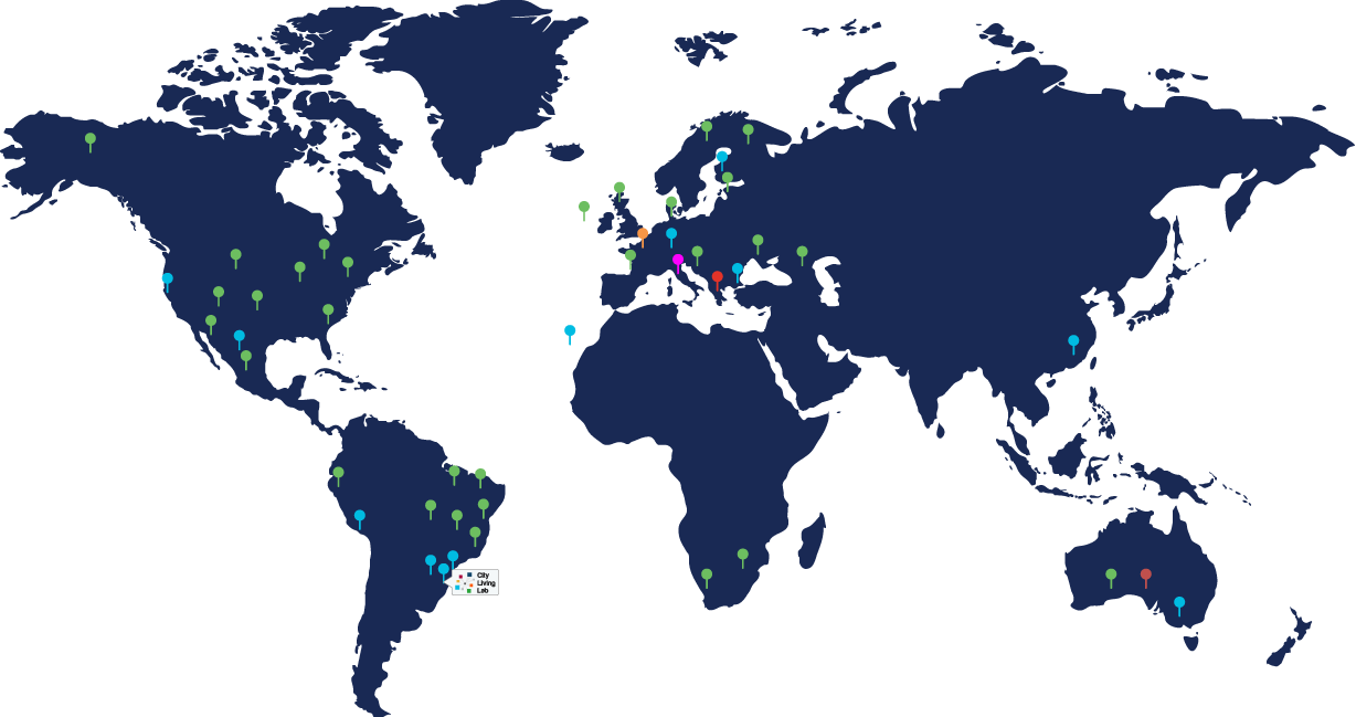 Mapa das conexões pelo mundo